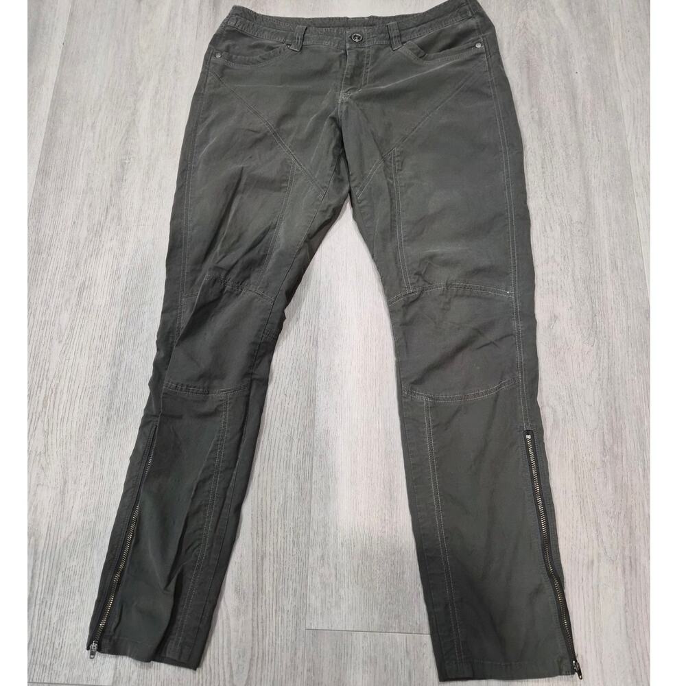 Kuhl Green Hiking Pants With Zipper On Ankles Size 10REG